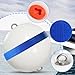 AmarinePlay Boat Mooring Buoy Ball Mooring Buoy Float with Reflective Blue Stripe for Protection,Illuminated Buoy to Moor Boat Secure&Enhance Visibility 15'' White