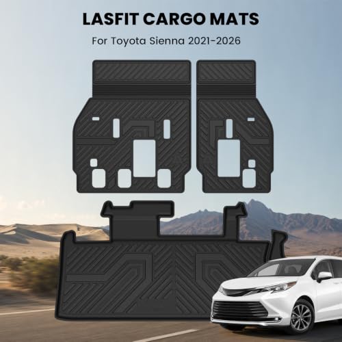 Image of LASFIT Cargo Mat & Backrest Mat for Toyota Sienna 7 Seat & 8 Seat 2021-2026