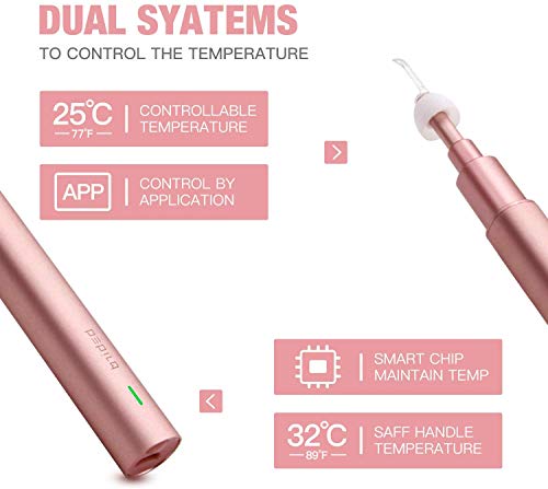 Ear Endoscope, 1080P Wireless Ear Wax Removal, Super Light Lens Earwax Cleaning Tool with 6 LED Lights, WiFi Ear Otoscope Camera with 3-Axis Gyroscope, Compatible with Smartphone & Tablet (Rose Gold)