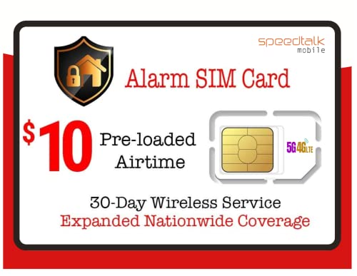 SpeedTalk Alarm SIM Card 3-in-1 for Security Systems