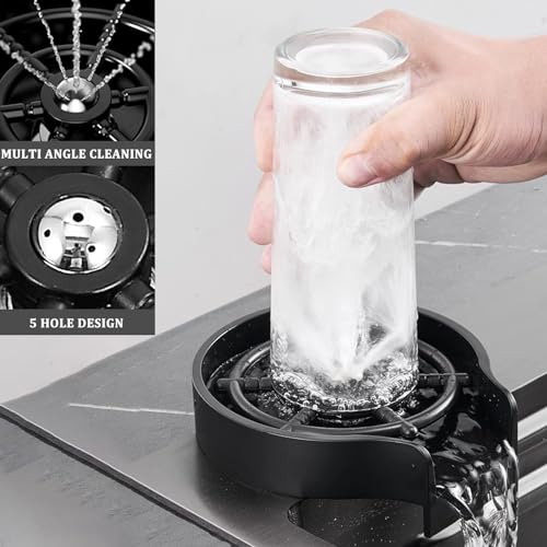 Évier sous plan en acier inoxydable brossé avec robinet design et rince-verre - 7