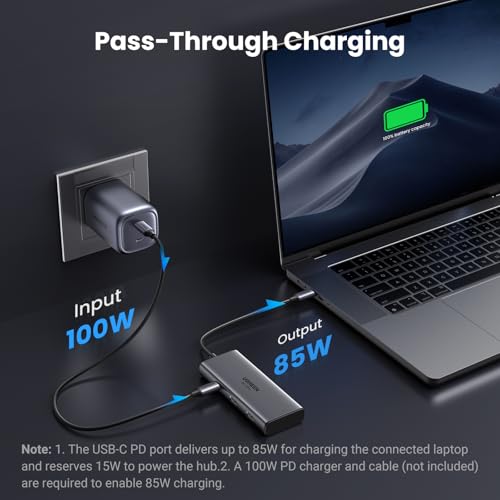 UGREEN Docking Station, Revodok 206 USB C Hub (6-in-1) with Dual 4K@60Hz, Single 8K@30Hz, 100W Power Delivery, 3x 5Gbps USB Data Ports, USB-C Dock for Thinkpad, HP, Dell Laptops and More - Image 5