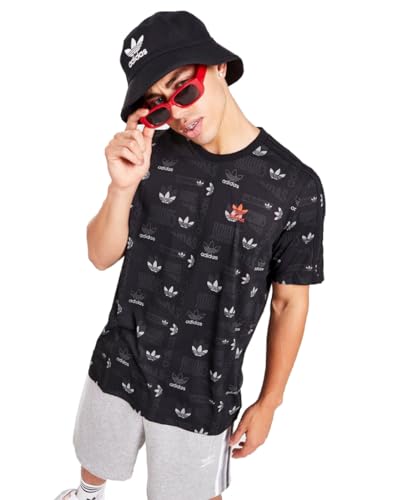 adidas Originals Men's AOP All-Over Logos T-Shirt, Black