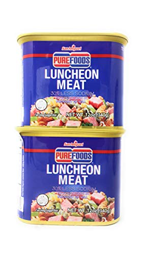 San Miguel Pure Foods Luncheon Meat 30% Less Sodium 340g, 2 Pack