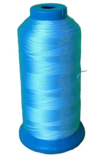 Bonded Nylon Sewing Thread #138 T135 1250yds for Outdoor, Leather (Light Blue)
