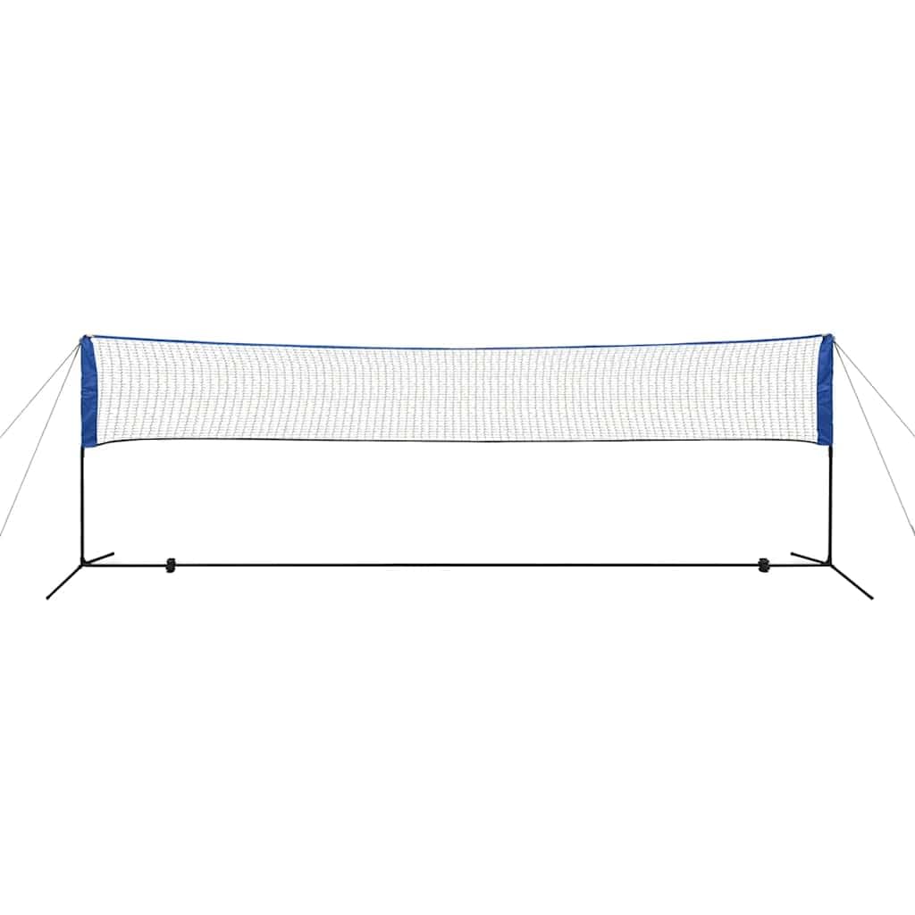 Badmintonnetz Set 300 x 155 cm höhenverstellbar mit Federbällen Tragetasche für Garten Freizeit Volleyball Tennis