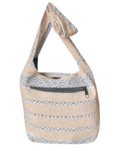 Image of Small Aztec Messenger Bag - Handmade Woven Hippie Hobo Shoulder Handbag - Ikat Tribal Sling Purse for Women