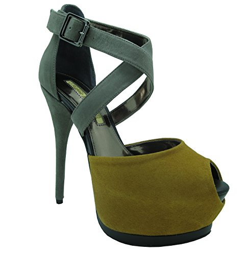 Buffalo London 22223-955 Kid Suede 133300 Damen Pumps, Multicolor...