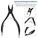 FERYES Toenail Clippers for Ingrown or Thick,Fungal or Ingrown Toenails - Large Handle Toenail Cutters - 4R13 Stainless Steel - Podiatrist Recommended,FL-N20,BLACK