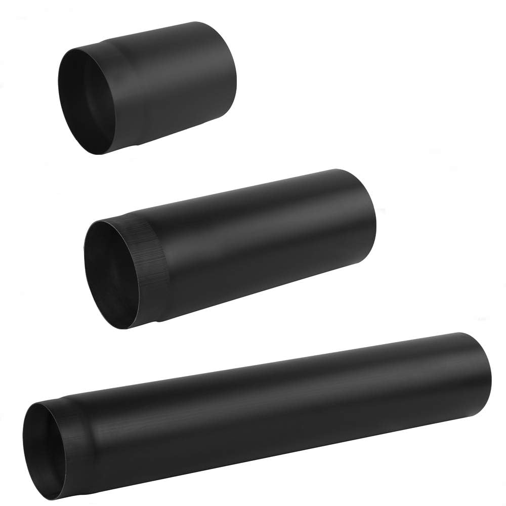 Ofenrohr Rauchrohr Kaminrohr Stahlrohr Abgasrohr Senotherm Schwarz 2mm Heizung Abzugrohr wählbar (Ø 120mm x 250mm)
