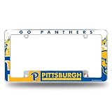 Rico Industries NCAA Pitt Panthers Primary 12" x 6" Chrome All Over Automotive License Plate Frame for Car/Truck/SUV