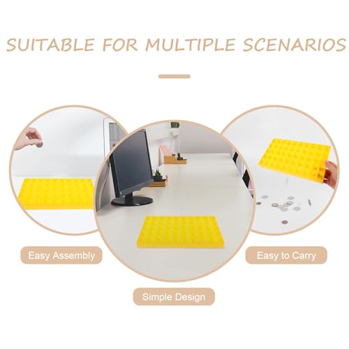 Caja organizadora para monedas color amarillo miniatura 3