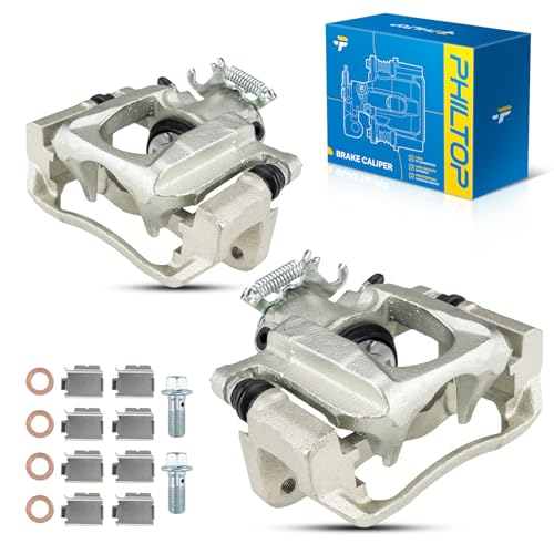 Image of PHILTOP Brake Caliper Rear Compatible with 2008-2012 Grand Caravan, Town&Country, 2009-2012 Routan, 2012 C /V, Brake Calipers Set of 2