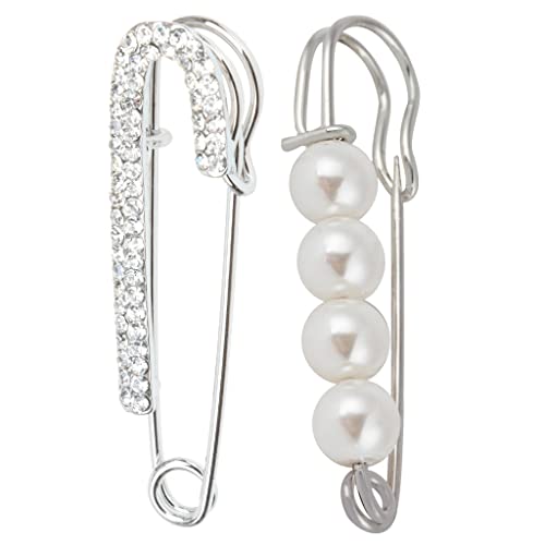 Broche épingle de sûreté perles pour femme et homme pour fermeture gilet