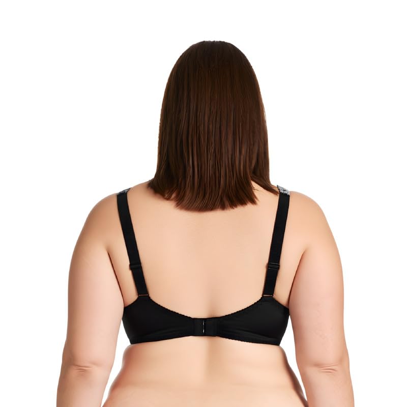 Image of Curve Muse Minimizer Unlined Underwire Bra with Lace Embroidery-2 Pack