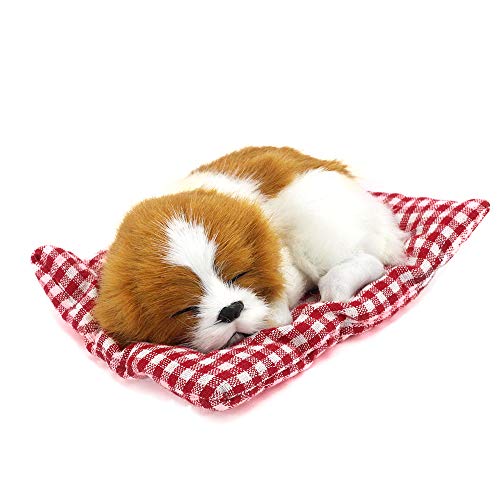 image for Coolayoung 2Pcs Sleeping Dogs on Pad Doll Toy, Cute Mini Puppy on Pad 