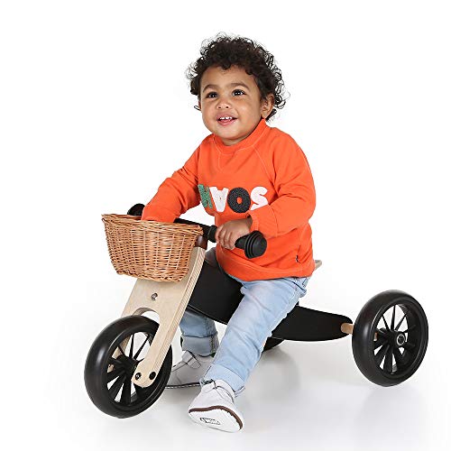 Bandits & Angels Smart Bike Laufrad Holz 4-in-1 Schwarz ab 1 Jahr – Für Jungen und Mädchen – Laufrad aus Holz – Umkehrbar in Dreirad und Zweirad – Verstellbarer Sattel – Bild 6