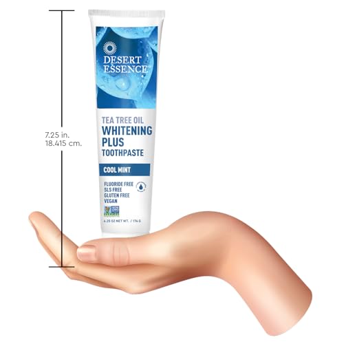 Desert Essence Tea Tree Oil Whitening Plus Toothpaste - 6.25 Oz - Antiseptic Tea Tree Oil - Zinc Citrate - Baking Soda - Freshens Breath - Reduced Plaque - Fluoride Free - Thumbnail 6