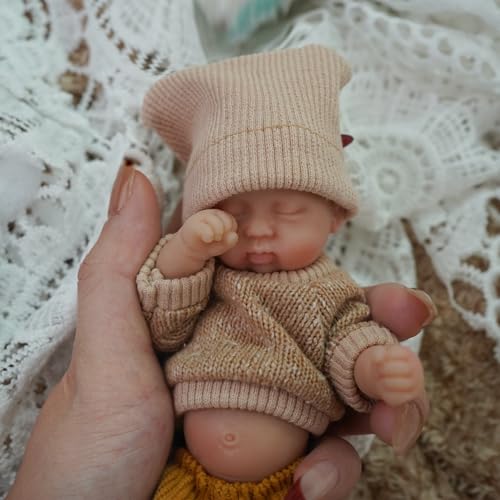 Muñeco bebé reborn silicona mini de 6 pulgadas miniatura 1