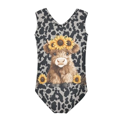 Image of Girls Bathing Suit Size 3-14 Swimsuits for Girls One-Piece Swimwear Summer V-Neck Sleeveless