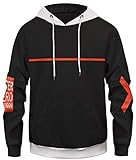 RONGJUN Unisex Academia Hoodie Bakugou Katsuki Cosplay Coat Costume 3D Hoodies Pullover Sweatshirt Jacket (X-Large, Pullover)