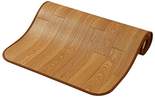 木目キッチンマット 撥水・防炎 ナチュラル 60×165cm 20501010598S90165