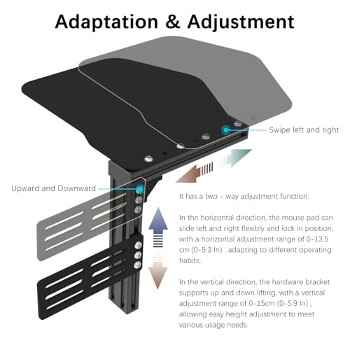 Fixation d'extension de support de tapis de souris réglable horizontalement - 8