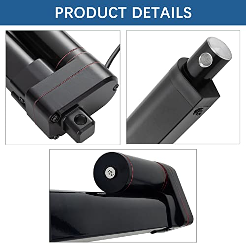 Jqdml HY-02-3000N-B 36 Inch 36 Inch Long Stroke Linear Actuator Kit 12V Ip65 Waterproof Heavy Duty 660Lbs/3000N Speed 0.2"/Sec Electric Actuator thumb #8