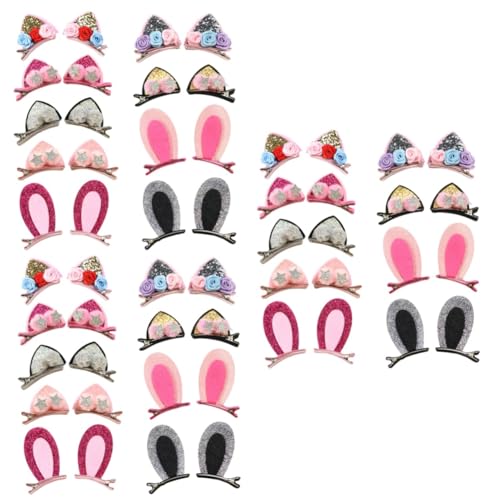 Barrettes à cheveux oreilles de lapin en tissu soigné pour une coiffure élégante