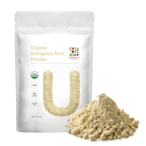 Unleash’d Organic Organic Astragalus Root Powder 16 oz – 100% Pure, Raw, Non-GMO Superfood,