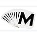 Brady 5050-M, 50522 Vinyl 5050 Series Letter Label w/Legend: M, 50 Packs of 10 pcs