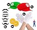Produktbild TK Gruppe Timo Klingler 2er Set Super Mario Kostüm mit Handschuhen, Schnurrbart, Mützen, Knöpfen als Kostüm für Fasching & Karneval