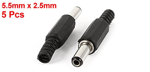 Amazon.co.jp: uxcell 5個 5.5mmオスアダプター DCプラグ ステレオ