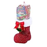 【クリスマスラメブーツ(中)】クリスマスブーツ お菓子入 ミニサイズ まとめ買い パーティー イベント (10個セット)