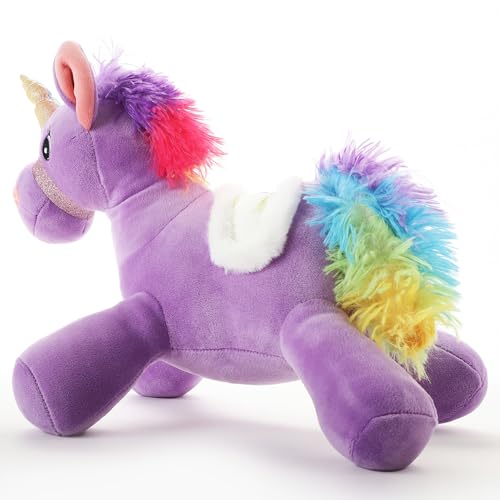 Image of Purple Unicorn Plush Soft Toy 45 CM for Kids, Ultra Soft Stuffed Unicorn Teddy with Wings, Cute Hugging Plush Doll for Babies, Toddlers, Girls & Boys, Birthday Gift, Washable