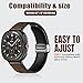 Charlam Magnetic Leather Bands Compatible with Galaxy Watch Ultra Bands 47mm (2025/2024), Genuine Leather Straps with Adjustable Magnetic Buckle for Samsung Ultra Watch Band Men Women, Black Coffee