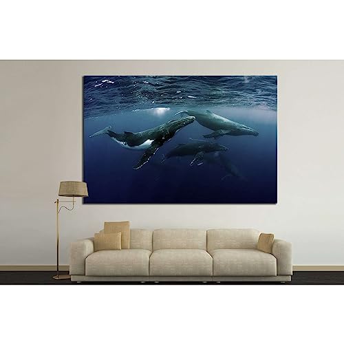 Impression sur toile Many Whales №506 ZELLART 120 x 80 cm pour grand salon