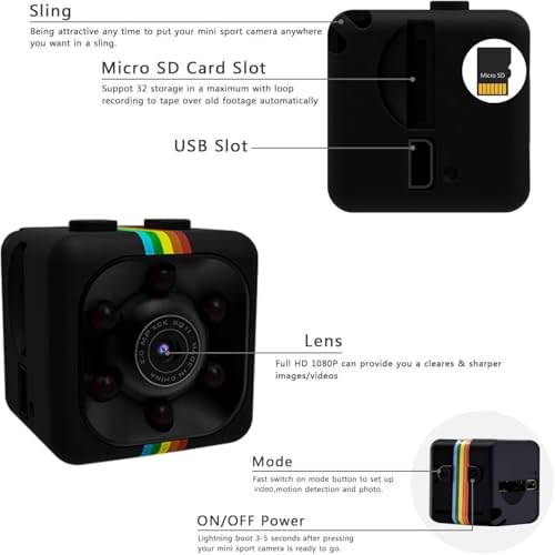 Kestanlora Mini Camera 1080P Camera,Tiny Camera with Night Vision and Motion Detection,Portable Small Nanny Cam,Home Security Cameras for Pet/No WiFi Needed - image 3