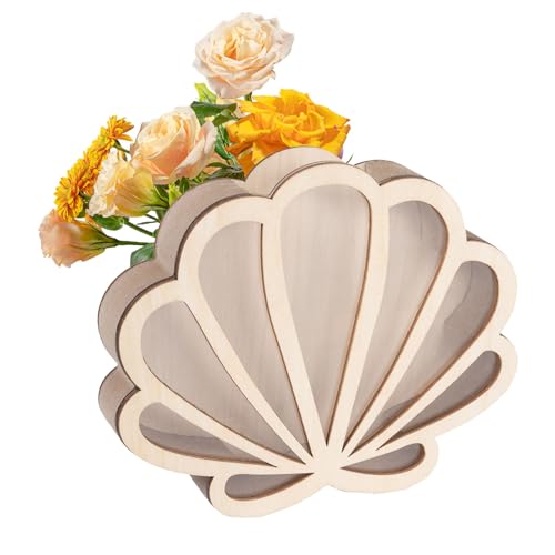 Boîte De Présentation En Bois De Coquillages 18x16cm Présentoirs Avec Fenêtre En Acrylique D'Intérieur Boîte À Souvenirs En Verre De Mer Dent De Requin Pour Collection D'Agates Côtière