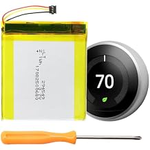 for Nest Thermostat Battery 3rd Generation TL284443 Battery Replacement for Nest Learning Thermostat gen 3 A0013 T3007ES Smart Home with Tool