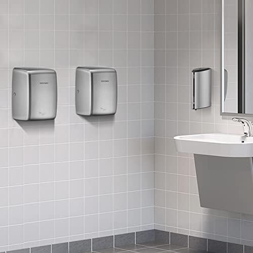 anydry 2803D Listed Mini Automatic Electric Hand Dryer, Hand Dryer For Toilets Commercial,Space-Saving.Brushed Stainless Steel Housing.
