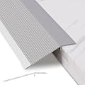 Coengwui Aluminum Floor Transition Trim for Doorways, Thresholds, Ramps, Tiles and Laminate Planks, Bridges Heights from 0.3 to 1.6 Inches (2.9ft x 3.9in, Matte Silver)