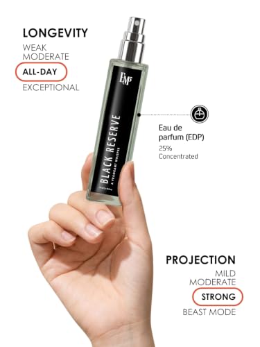 Image of EM5 Black Reserve EDP Perfume for Men | Amber Woody Smoky Fragrance | Daily Strong and Long-Lasting Men Eau De Parfum Spray | Luxury Gift for Men | 15ml