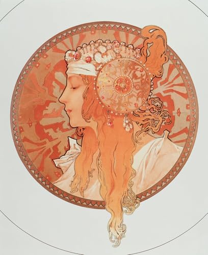 Tableau affiche d'Alphonse Mucha idéal pour sublimer la décoration du salon