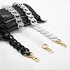 Piutouyar Black Purse Strap, Acrylic Handbag Chain, Fashion Purse Strap, Short Handle Bag Luxury Handbag Strap, Purse Handle Replacement for Handbag Craft Bag(16 inch)