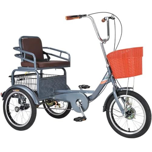Triciclo de 16 pulgadas para adultos, azul miniatura 1