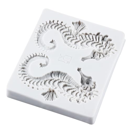 TAOXIBEI Seahorse Polymer Clay Mold Seahorse Silicone Molds for DIY Crafts Epoxy Resin Casting Air Dry Polymer Clay Plaster Jewelry Making
