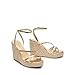 DREAM PAIRS Strappy Espadrille Platform Wedge Sandals for Women Dressy Summer, Comfortable Open Toe Sandals with Cushioned Insole and Ankle Strap Buckle,Size 8.5,Gold,SDPW2421W
