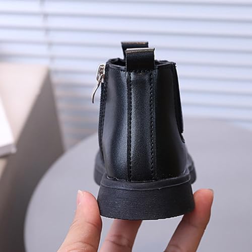 IWIHMIV Little Girls Ankle Boots with Side Zipper Girls Soft Soled Short Boots Fashion Fall Winter Cute Dress Booties3
