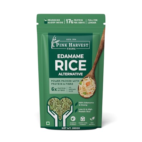 Image of Pink Harvest Farms Edamame Rice Alternative, 200g | Diabetic-Friendly | High Protein | Low GI | Gluten-Free | Keto-Friendly | Plant-Based Low Carb Rice Substitute